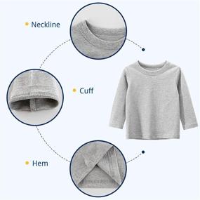 img 3 attached to 👕 3-Pack Cotton Sleeve Toddler Boys' Clothing - Tops, Tees & Shirts by HZXVic