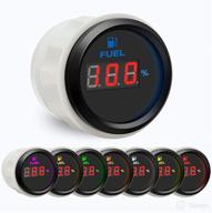 🔋 bluerice universal fuel level gauge meter with adjustable signal, 7 color backlight, 52mm, 12v/24v logo