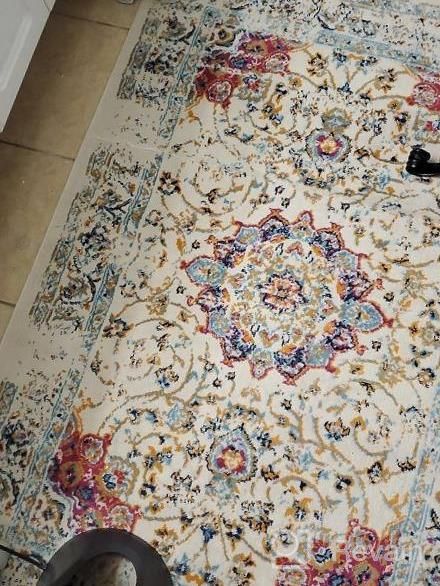 img 1 attached to Add Elegance To Your Space With A Pink Traditional Persian Rug - 5' X 7' From Rugshop review by John Pound