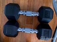 img 1 attached to Get Fit With RitFit Rubber Encased Hex Dumbbell Sets - Upgrade Your Home Gym Today! review by Chris Cervantes