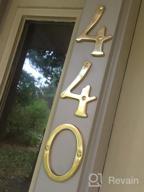 img 1 attached to Polished Brass 6" QCAA Forged Brass House Number 2 review by Andre Hawkins