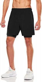 img 3 attached to TSLA Active Running Shorts: 2-In-1 Quick Dry Workout Shorts With Pockets For Gym Training And Athletic Exercise