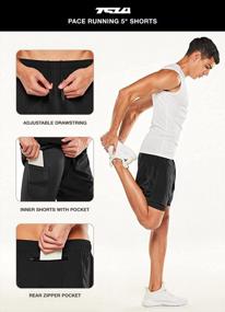 img 1 attached to TSLA Active Running Shorts: 2-In-1 Quick Dry Workout Shorts With Pockets For Gym Training And Athletic Exercise