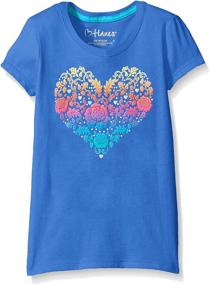 img 1 attached to Hanes Little Graphic Floral X Small Girls' Clothing : Tops, Tees & Blouses
