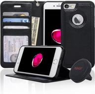 💼 navor detachable magnetic wallet case & universal car mount compatible for iphone 7 & 8 [rfid theft protection] joot-1l series - black - enhanced seo logo