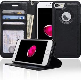 img 2 attached to 💼 Navor Detachable Magnetic Wallet Case & Universal Car Mount Compatible for iPhone 7 & 8 [RFID Theft Protection] JOOT-1L Series - Black - Enhanced SEO