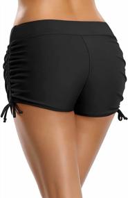 img 1 attached to Sporty And Stretchy: ALove Women'S Swim Shorts With V-Slit And Board Short Design