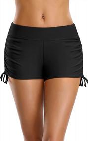 img 4 attached to Sporty And Stretchy: ALove Women'S Swim Shorts With V-Slit And Board Short Design