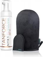 get a natural-looking tan with nyk1 tan force sunless self tanner! логотип