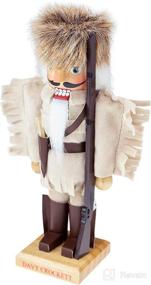 img 2 attached to Clever Creations Davy Crockett 10 Inch Wooden Nutcracker - A Festive Christmas Décor Must-Have for Shelves and Tables