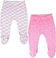 👶 123 bear 100% cotton baby pants/leggings with footies - comfy and versatile unisex clothing for boys and girls logo