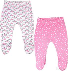 img 4 attached to 👶 123 Bear 100% Cotton Baby Pants/Leggings with Footies - Comfy and Versatile Unisex Clothing for Boys and Girls