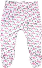 img 3 attached to 👶 123 Bear 100% Cotton Baby Pants/Leggings with Footies - Comfy and Versatile Unisex Clothing for Boys and Girls