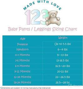 img 1 attached to 👶 123 Bear 100% Cotton Baby Pants/Leggings with Footies - Comfy and Versatile Unisex Clothing for Boys and Girls