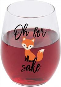 img 3 attached to Get A Laugh With Momstir Oh For Fox Sakes Wine Glass - Great Gift For Men And Women