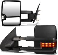 🚗 dna motoring twm-016-t888-bk-am pair of powered heated telescopic towing side mirrors with turn signal for 2014-2017 silverado 1500 and sierra 1500 logo