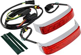 img 4 attached to 🚦 Enhance Safety and Style with TCMT Saddlebag LED Run Brake Turn Light Red Lens for Harley Electra Glide 2014-2022