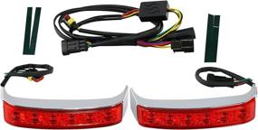 img 1 attached to 🚦 Enhance Safety and Style with TCMT Saddlebag LED Run Brake Turn Light Red Lens for Harley Electra Glide 2014-2022