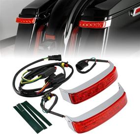 img 2 attached to TCMT Saddlebag LED Run Brake Turn Light Red Len Подходит для Harley Electra Glide 2014-2022