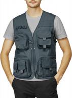 h2h men's active wear outdoor vests work safari fishing travel utility summer vest логотип