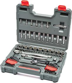 img 4 attached to Complete 84-Piece Mechanics Tool Set With 1/4" & 3/8" Drive, 6 & 12 Point Standard & Deep SAE/Metric Sizes By Crescent - CTK84CMPN