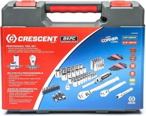 img 2 attached to Complete 84-Piece Mechanics Tool Set With 1/4" & 3/8" Drive, 6 & 12 Point Standard & Deep SAE/Metric Sizes By Crescent - CTK84CMPN