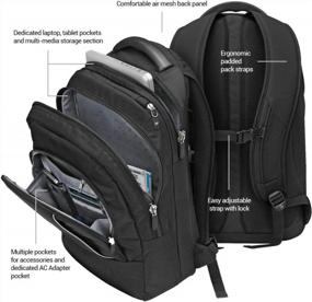 img 3 attached to Rugged Brenthaven ProStyle Backpack With X-Ray Friendly Design - Ideal For K-12 Students, Teachers And Kids With 17 Inch Chromebooks And Laptops - Black