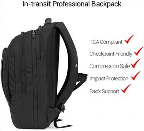 img 2 attached to Прочный рюкзак Brenthaven ProStyle с защитой от рентгеновских лучей — идеально подходит для учащихся K-12, учителей и детей с 17-дюймовыми Chromebook и ноутбуками — черный