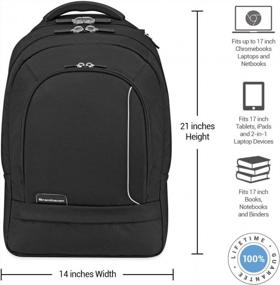 img 4 attached to Rugged Brenthaven ProStyle Backpack With X-Ray Friendly Design - Ideal For K-12 Students, Teachers And Kids With 17 Inch Chromebooks And Laptops - Black