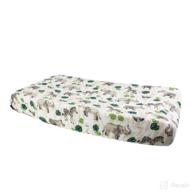 bebe au lait jungle muslin changing pad cover: green, one size - soft, stylish, and durable! logo