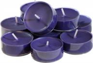 кандласант лиловые ароматизированные свечи для праздников с травяным ароматом - аромат "лиловая угроза" - упаковка из 12 штук. логотип