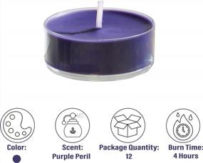 img 1 attached to Candlenscent Purple Scented Holiday Candles Tea Lights - Purple Peril Fragrance - Pack Of 12
