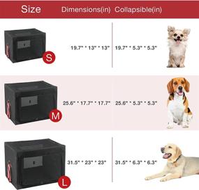 img 1 attached to 🐶 KZLAA Soft Dog Crate - Portable Dog Travel Crate Large Medium - Collapsible 3-Door Dog Crate Kennel Small with Carrying Bag - Mesh, Mat, and Washable Fabric for Indoor and Outdoor Use