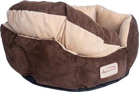 img 1 attached to 🐾 Armarkat C01HKF/MH Cozy Pet Bed - 20" Diameter, Mocha Beige