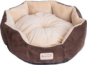 img 2 attached to 🐾 Armarkat C01HKF/MH Cozy Pet Bed - 20" Diameter, Mocha Beige