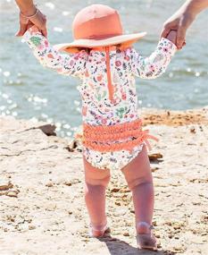 img 2 attached to RuffleButts Toddler Girls Sleeve Swimsuit Apparel & Accessories Baby Boys