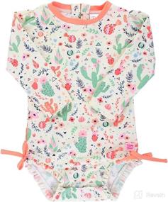 img 4 attached to RuffleButts Toddler Girls Sleeve Swimsuit Apparel & Accessories Baby Boys