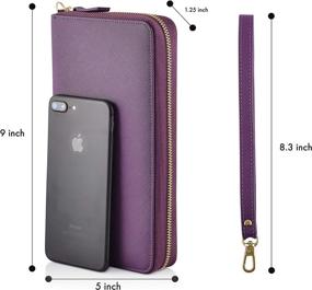 img 1 attached to Womens Capacity Clutch Travel Removable Women's Handbags & Wallets ~ Wallets