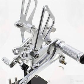 img 4 attached to Silver Krace Motorcycle Rearsets Footpeg Footrests Brake Shift Pedals Foot Boards Compatible with Honda CBR954RR CBR929RR 2000-2003