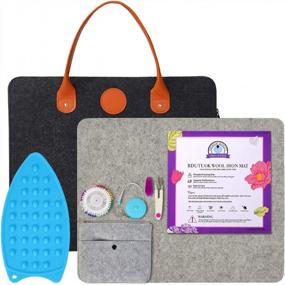 img 4 attached to Wrinkle-Free Perfection: Rdutuok 100% New Zealand Wool Pressing Mat With Carrying Case – Your Best Companion For Sewing And Quilting