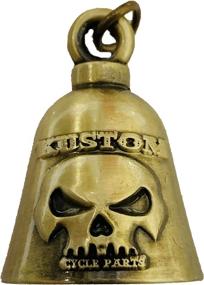 img 3 attached to 🔔 Kustom Cycle Parts Universal Polished Skull Bell Hanger With Bell - Bolt and Ring Included | Fits all Harley Davidson Motorcycles & More! | Proudly MADE IN THE USA | Copper Bell