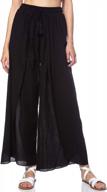 stylish and comfortable: anna-kaci's flowy layered palazzo pants for women logo