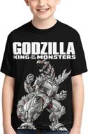 🦖 godzilla dinosaur monsters gk5 m boys' printed black clothing tops, tees & shirts logo