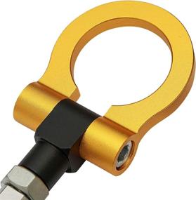 img 2 attached to MG Pro-Industry Heavy Duty Tow Hook for Chevy Camaro (Gold): 🔩 2009-2015 4th 5th Gen Front & Rear Bumper Screw-On Sports Track Racing Accessory