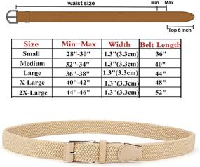 img 3 attached to Pieces Braided Elastic Stretch Canvas Men's Accessories ... Belts