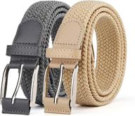 pieces braided elastic stretch canvas men's accessories ... belts logo