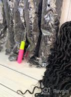 img 1 attached to Toyotress Goddess Locs Crochet Hair - 14 Inch 6 Packs Natural Ombre Brown Curly Faux Locs Crochet Hair, Pre-Looped Crochet Braids Synthetic Braiding Hair Extensions (14 Inch, T30-6P) review by Brenda Hofheins