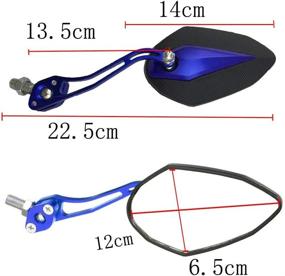 img 3 attached to 🔘 ESUPPORT Blue Motorcycle Motorbike Rearview Side Mirror - 8mm 10mm - ATV Scooter