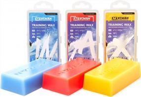 img 4 attached to XCMAN Ski And Snowboard Nordic Wax Kit For All Temperature Snow - 3 Solid Wax Bars (200G/0.44Lb Each)