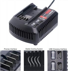 img 1 attached to Elefly Craftsman 20V Battery Charger Replacement For V20 Lithium Battery Models CMCB104 CMCB124 - Compatible With CMCB202 CMCB204 CMCB201 CMCB206 CMCB209.
